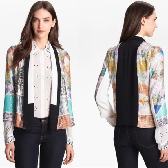 NWT Clover Canyon Roadside Quilt Sequin Jacket M - Picture 2 of 8